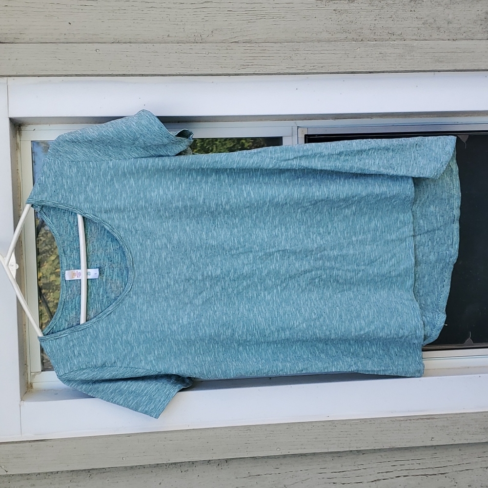 LulaRoe, Large, Blue and Black Striped